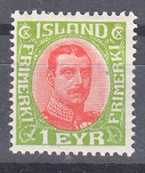 Iceland Island Ijsland 1920 Mi#83 Mint Hinged - Ungebraucht