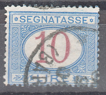Italy 1870 Porto Segnatasse Sassone#14 Mi#14, 10 Lire, Used - Portomarken