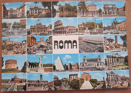 ITALY ROMA ITALIA MULTIVIEW FOUNTAINE BRUNNEN FONTANA PC POSTCARD ANSICHTSKARTE PICTURE CARTOLINA PHOTO POST CARD STAMP - Battipaglia