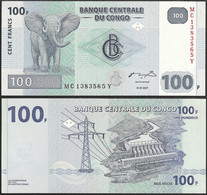 CONGO DEMOCRATIC REPUBLIC - 100 Francs 2007 P#98 Africa Banknote - Edelweiss Coins - Demokratische Republik Kongo & Zaire