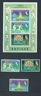 Antigua 1972 Cricket Club Anniversary Set Of 3 & Miniature Sheet MNH - Altri & Non Classificati