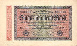 20.000 Mark 1923 Reichsbanknote VF/F (III) - 20.000 Mark