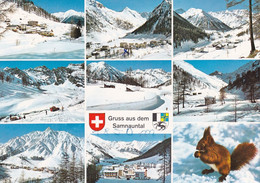 2709 - Schweiz - Graubünden , Samnauntal , Mehrbildkarte , Winter - Gelaufen 1970 - Samnaun