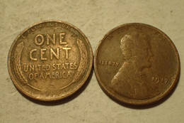 Monnaie Etats-Unis One Cent 1917 - 1909-1958: Lincoln, Wheat Ears Reverse