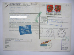 Osoitekortti Adresskort Bulletin D'Expédition Suomi To Czechoslovakia: TURKU Lentoposti - Praha - Ostrava - Kravare 1982 - Lettres & Documents