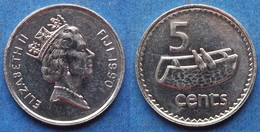 FIJI - 5 Cents 1990 KM# 51a Elizabeth II Decimal Coinage (1971) - Edelweiss Coins - Fidji