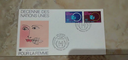 ENVELOPPE TIMBRÉE 2 TIMBRE NATIONS UNIES POUR LA FEMME 1980 GENÈVE - Otros & Sin Clasificación