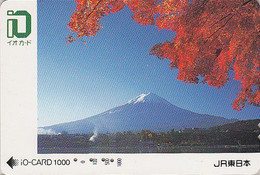 Carte Prépayée JAPON - Paysage De Montagne - VOLCAN Mont FUJI -  Mountain Vulcan -  JAPAN Prepaid JR IO Card - 348 - Vulkanen