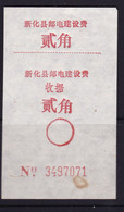 CHINA CHINE CINA HUNAN  XINHUA 417600  POSTAL ADDED CHARGE LABELS (ACL)  0.20 YUAN - Autres & Non Classés