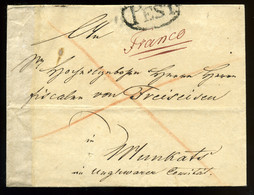 PESTH 1840 Ca. Régi Bélyegelőtti Boríték Munkácsra Küldve - ...-1867 Voorfilatelie