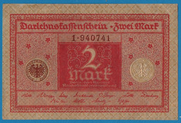 DEUTSCHES REICH 2 X 2 Mark	01.03.1920	Série # 1. 940741+42   P# 59	DARLEHENSKASSENSCHEIN - Administración De La Deuda