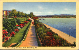 Pennsylvania Harrisburg View Along Riverfront Park Curteich - Harrisburg