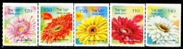 XB1959 Israel 2020 Beautiful Wild Flowers 5V Stickers - Nuevos (sin Tab)