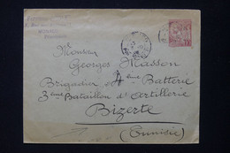 MONACO - Entier Postal Pour Un Soldat Français En Tunisie En 1908 - L 82589 - Postal Stationery