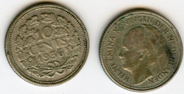 Pays-Bas Netherland 10 Cents 1936 Argent KM 163 - 10 Cent