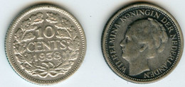 Pays-Bas Netherland 10 Cents 1938 Argent KM 163 - 10 Cent