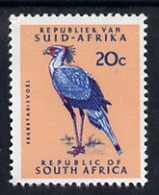 South Africa 1964 Secretary Bird 20c (Redrawn & Wmk'd) U/M, SG 249* - Ongebruikt