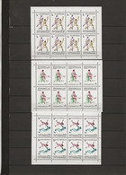 RUSSIE -J.O.BARCELONNE N° 5952 A 5954 EN 3 PETITES FEUILLES DE 8 TIMBRES -NEUF SANS CHARNIERE -1992 -COTE : 20 € - Blocs & Feuillets