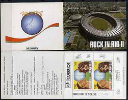 Booklet - Brazil 1991 'Rock In Rio' Booklet Containing Pane Of Six Se-tenant Pairs SG 2463-64 - Markenheftchen