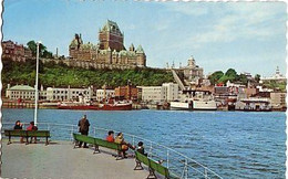 CP Québec (canada) "la Cité De Québec Vous Souhaite La Bienvenue" Fleuve Bateaux Château - Modern Cards