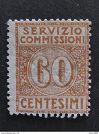 ITALIA Regno Servizio Commissioni-1913- "Cifra" C. 60 MH* (descrizione) - Taxe Pour Mandats