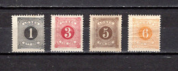 Suecia   1874  .-   Y&T  Nº    1/4    Taxa   (b) - Fiscaux