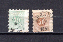 Suecia   1874  .-   Y&T  Nº    8/9    Taxa   (b) - Revenue Stamps