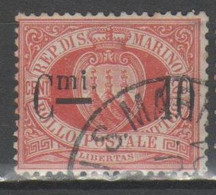 San Marino 1892 - Stemma 10 Su 20 C. (Sassone 10)         (g6967) - Usados