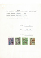 TIMBRES (V2030) TIMBRES FISCAUX (1 Vue) 1000f 300f 80f 5f Sur Document A4 - 1385 FB - Documents