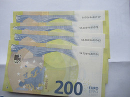 200 Euro-Schein SA (S008) Draghi Unc. - 200 Euro