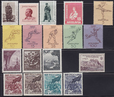 Yugoslavia 1952 Complete Year, MNH (**) Michel 693-711 - Années Complètes