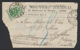 Taxe - Fragment De Périodique Français Expédié De Clamecy > Meudon, Non Affranchi + Griffe "Taxe Postale Incomplète", Re - Stamps