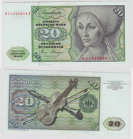 T144596 Banknote 20 DM Deutsche Mark Ro. 287a Schein 2.Jan. 1980 KN GJ 1545954 J - 20 DM