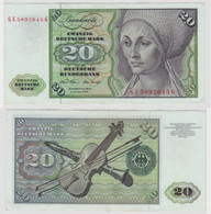 T144629 Banknote 20 DM Deutsche Mark Ro. 271b Schein 2.Jan. 1970 KN GE 5092645 G - 20 DM