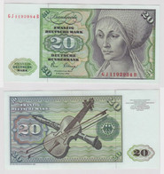 T144680 Banknote 20 DM Deutsche Mark Ro. 287a Schein 2.Jan. 1980 KN GJ 1193984 B - 20 DM