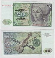 T144687 Banknote 20 DM Deutsche Mark Ro. 287a Schein 2.Jan. 1980 KN GK 6820601 F - 20 DM