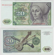 T144717 Banknote 20 DM Deutsche Mark Ro. 287a Schein 2.Jan. 1980 KN GK 8681746 K - 20 DM