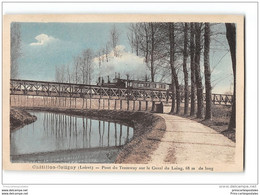 CPA 45 Chatillon Coligny Le Pont Et Le Train Tramway Ligne De Chatillon Colligny Nogent Vernisson - Chatillon Coligny