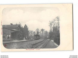 CPA 80 Beauquesne La Gare Et Le Tramway - Beauquesne