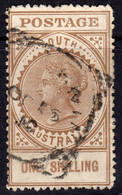 Australia South Australia 1902-4 1/- Brown Longtype, P. 11½x12½, Used, SG 275 - Usati