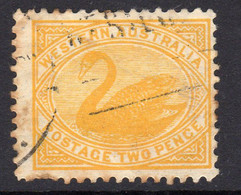 Australia Western Australia 1905-12 2d Yellow Swan, Used, SG 140 - Oblitérés