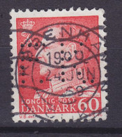 Denmark Perfin Perforé Lochung (F26) 'F.K.' Frederiksberg Kommune, København Fr. IX. Stamp (2 Scans) - Errors, Freaks & Oddities (EFO)