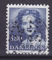 Denmark Perfin Perforé Lochung (A32) 'AK' Aalborg Kommune, Aalborg 3.80 Kr Margethe II Stamp Deluxe ÅLBORG Cds.(2 Scans) - Plaatfouten En Curiosa