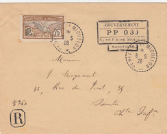 LETTRE. ST PIERRE ET MIQUELON. RECOMMANDE. N° 90 SEUL. MIXTE AVEC GOUVERNEMENT PP 030. POUR SAINTES /  2 - Covers & Documents