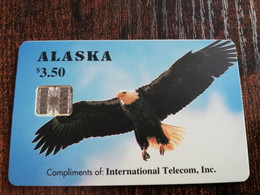 USA  ALASKA  CHIP  $3,50  COMPLIMENTS  ONLY 6000  ALASKA BALD EAGLE   **4322** - Cartes à Puce