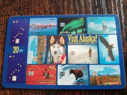 USA  ALASKA  CHIP  20 UNITS   COMPILATION OF PHONECARDS  VISIT ALASKA    **4324** - Chipkaarten