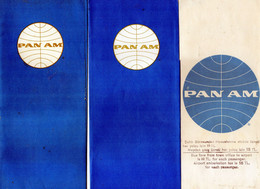 PAN AMERICAN - 1 Billet D'avion Paris - Ankara - 1970 Dans Sa Pochette +  2 Pochettes Vides  ( Sans Billet) - Zonder Classificatie