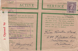 COVER AUSTRALIA. ACTIVE SERVICE. OPENED BY CENSOR 706 - Cartas & Documentos