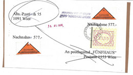 1581l: Heimatbeleg 2333 Leopoldsdorf 1995, Automatenmarken- Frankatur Nachnahme Portogerecht - Bruck An Der Leitha