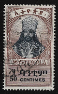 ETIOPIA - RESTAURAZIONE - 1942: Effigie Di HAILE' SELASSIE' - Valore Usato Da 50 C. - In Ottime Condizioni. - Ethiopië